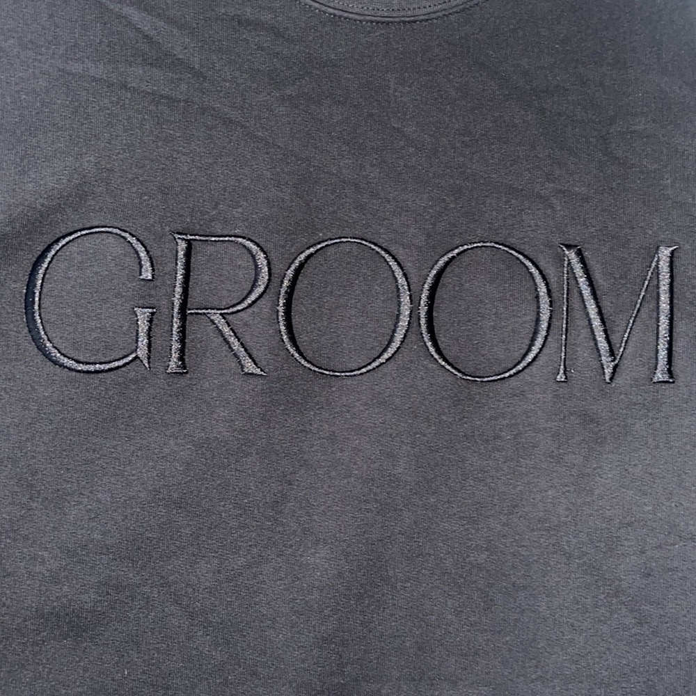 Black GROOM Sweatshirt Pullover